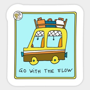 Vintage Van & Go with the flow! Sticker